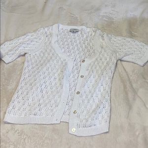 White cotton Cardigan